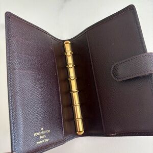 Louis Vuitton Compact Ring Agenda Wallet with Gold Hardware